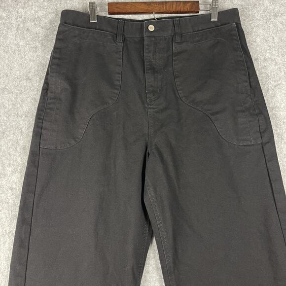 Joshua Mohamed Jeans Men 34x28 Black Wide Leg Baggy Skate Grunge Hip Hop - Picture 2 of 15